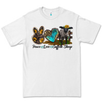 White Peace Love Suffolk Sheep Premium Tee - LillyAllenDesigns