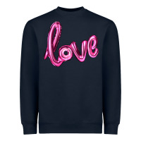 Navy valentines day love balloon Heavyweight Sweatshirt - RanaPortraitStore