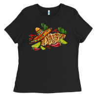 Black mexican elote corn sombrero lime and  cactus Ladies Tee - AdoDesignShop