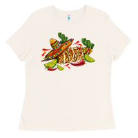 Bone mexican elote corn sombrero lime and  cactus Ladies Tee - AdoDesignShop