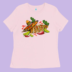 Mexican Elote Corn Sombrero Lime And  Cactus Ladies Tee Designed By Adodesignshop