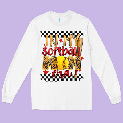 In My Softball Mom Era Long Sleeve Tee Designed By Artiststas