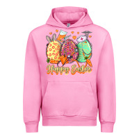 Fuchsia Pink Happy Easter Eggs Nurse Urban Hoodie - LillyAllenDesigns