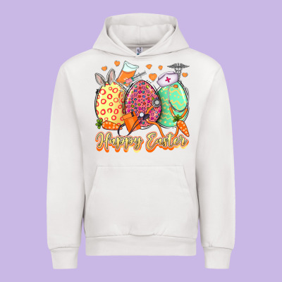 Happy Easter Eggs Nurse Urban Hoodie Designed By Lillyallendesigns