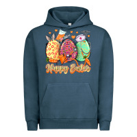 Pigment Midnight Navy Happy Easter Eggs Nurse Urban Hoodie - LillyAllenDesigns