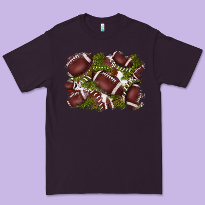 Football Background Premium Tee Designed By Barkaloodesign