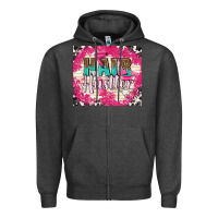 Charcoal Heather hair hustler with elements Zipper Hoodie - TumblerDesignByShophia