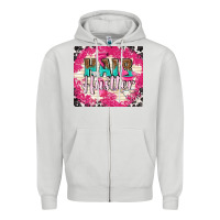 Dove Grey hair hustler with elements Zipper Hoodie - TumblerDesignByShophia