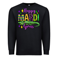 Black happy mardi gras alligator olivia Premium Sweatshirt - OliviaCreatesArt