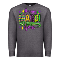 Charcoal Heather happy mardi gras alligator olivia Premium Sweatshirt - OliviaCreatesArt