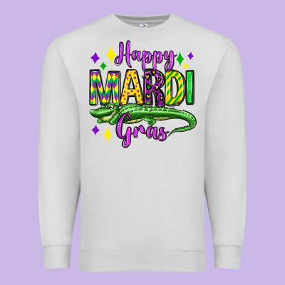 Happy Mardi Gras Alligator Olivia Premium Sweatshirt Designed By Oliviacreatesart