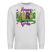 Dove Grey happy mardi gras alligator olivia Premium Sweatshirt - OliviaCreatesArt