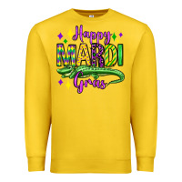 Lemon happy mardi gras alligator olivia Premium Sweatshirt - OliviaCreatesArt
