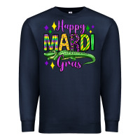 Navy happy mardi gras alligator olivia Premium Sweatshirt - OliviaCreatesArt