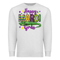 Oatmeal Heather happy mardi gras alligator olivia Premium Sweatshirt - OliviaCreatesArt