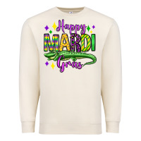 Sandshell happy mardi gras alligator olivia Premium Sweatshirt - OliviaCreatesArt