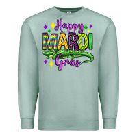 Seafoam happy mardi gras alligator olivia Premium Sweatshirt - OliviaCreatesArt