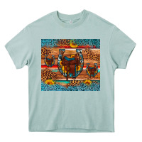 Arona saddle horseshoe leopard sunflower Heavy Core Tee - Artiststas
