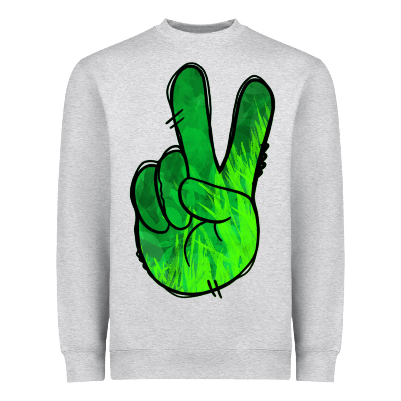 Green Peace Sign Heavyweight Sweatshirt by Jasminsmagicworld | Teevron