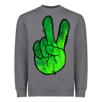 Storm Green Peace Sign Heavyweight Sweatshirt - Jasminsmagicworld