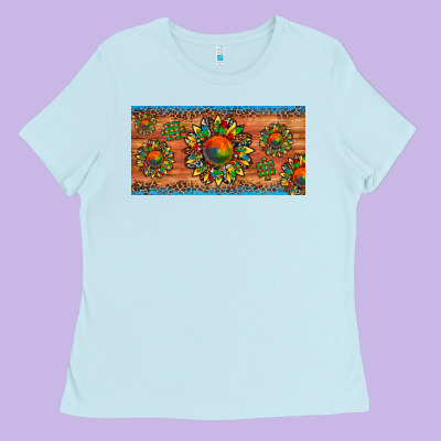 Autism Awareness Sunflower Puzzle License Plate Ladies Tee Designed By Artiststas
