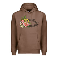 Chestnut Crown of thorns floral Easter Premium Hoodie - CowGirlArtShop