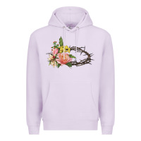 Lilac Crown of thorns floral Easter Premium Hoodie - CowGirlArtShop
