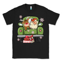 Black christmas santa and reindeer truck Classic Tee - MaliasSmallBusiness