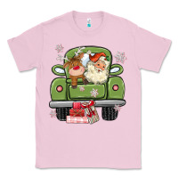 Bubblegum Pink christmas santa and reindeer truck Classic Tee - MaliasSmallBusiness