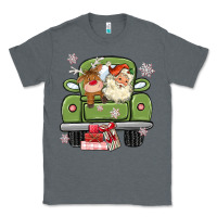 Charcoal Heather christmas santa and reindeer truck Classic Tee - MaliasSmallBusiness