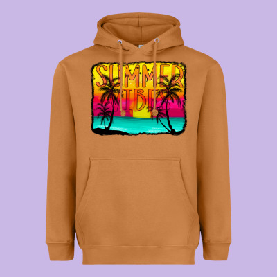 Summer Vibes Heavyweight Hoodie Designed By Cowcowdesign
