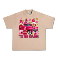Burro Tis' the season pink Christmas gnomes truck Urban Heavy Tee - NancyCooperArtShop