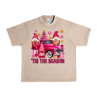 French Oak Tis' the season pink Christmas gnomes truck Urban Heavy Tee - NancyCooperArtShop