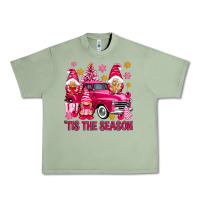 Oil Green Tis' the season pink Christmas gnomes truck Urban Heavy Tee - NancyCooperArtShop