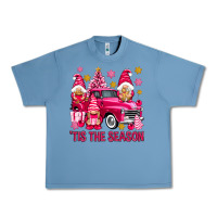 Pebble Blue Tis' the season pink Christmas gnomes truck Urban Heavy Tee - NancyCooperArtShop