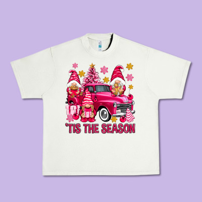 Tis' The Season Pink Christmas Gnomes Truck Urban Heavy Tee Designed By Nancycooperartshop