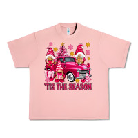 Salmon Tis' the season pink Christmas gnomes truck Urban Heavy Tee - NancyCooperArtShop