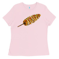 Bubblegum Pink Mexican elote corn Ladies Tee - AdoDesignShop