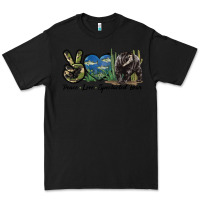 Black Peace Love Spectacled Bear Premium Tee - LillyAllenDesigns