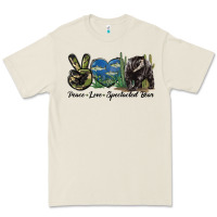 Bone Peace Love Spectacled Bear Premium Tee - LillyAllenDesigns