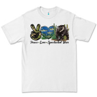 White Peace Love Spectacled Bear Premium Tee - LillyAllenDesigns