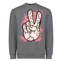 Storm Floral Peace Sign Heavyweight Sweatshirt - Jasminsmagicworld