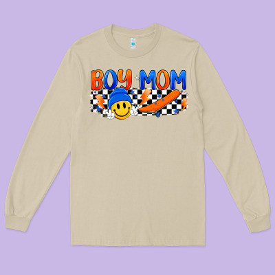 Boy Mom Long Sleeve Tee Designed By Artiststas