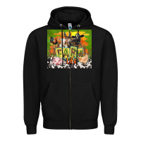 Black farm life with animals Zipper Hoodie - TumblerDesignByShophia