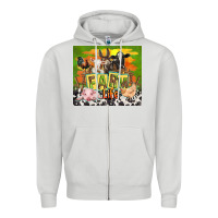 Dove Grey farm life with animals Zipper Hoodie - TumblerDesignByShophia