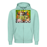Seafoam farm life with animals Zipper Hoodie - TumblerDesignByShophia