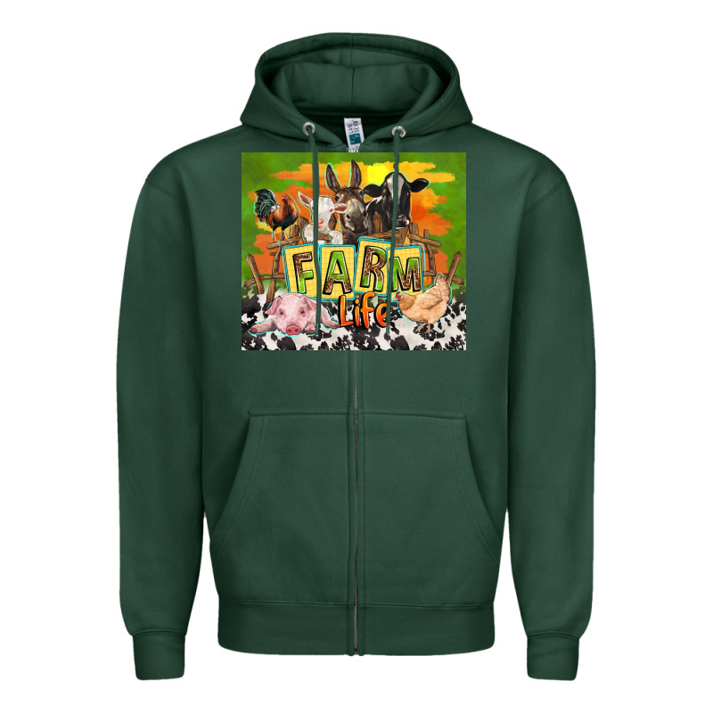 Farm Life With Animals Zipper Hoodie by TumblerDesignByShophia | Teevron