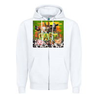 White farm life with animals Zipper Hoodie - TumblerDesignByShophia