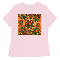 Bubblegum Pink autism awareness cowhide leopard sunflower Ladies Tee - Artiststas