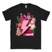 Black pink christmas lightning bolt Classic Tee - MaliasSmallBusiness